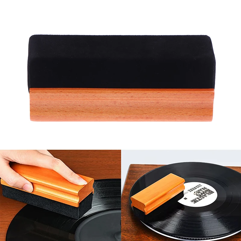 【Anti-Static Vinyl Record Cleaning Brush Cleaner Velvet Dust Remover Brush For Phonograph Turntable LP Vinyl Records Cleaner】