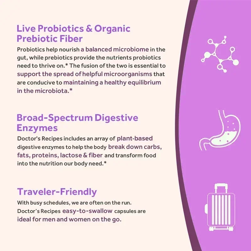 Digestive Health Probiotics 120 Billion CFU Prebiotics & Digestive Enzymes Adult Probiotic Supplement, Promotes Gut Health - Image 5