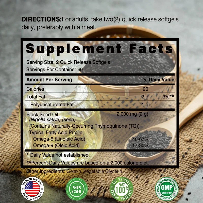 Black Seed Oil - Promotes Overall Health, Improves Digestion, Nourishes Skin and Hair, and Strengthens The Immune System - Image 3