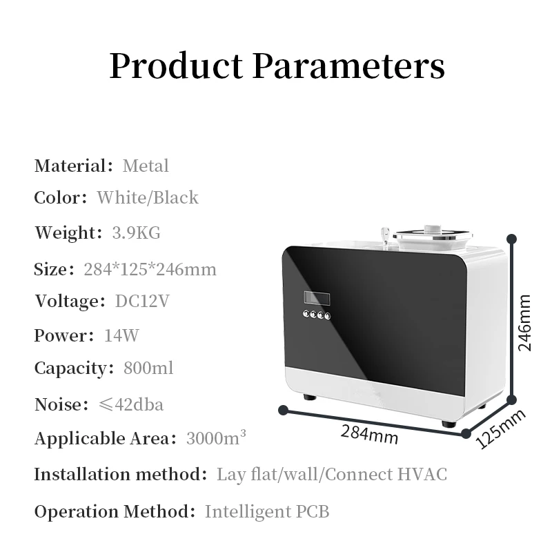 NAMSTE 3000m³ Aroma Diffuser Connected to HVAC Essential Oil Bottle Large Capacity 800ML Home Electric Incense Burner - Image 6