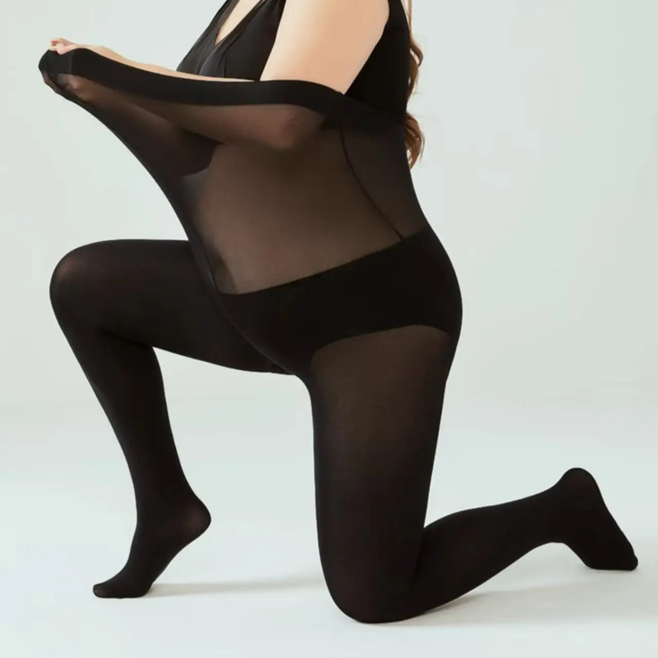 Women 80D Reinforced Thickened PLUS SIZE XL 2XL 3XL 4X Ladies Confort Lift Hip Nylon Hosiery Pantyhose - Image 6