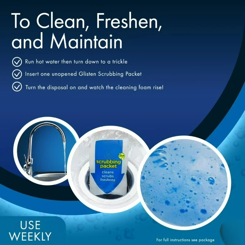 Disposer Care Cleaner, Lemon Scent, 4 Packets - Image 2