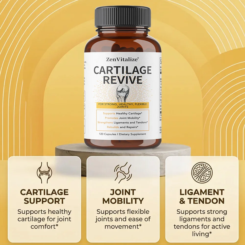Cartilage Revive + Joint Support Supplement for Men and Women with Type II Collagen, D-Glucosamine, MSM, Vitamin D3, Vitamin C - Image 4