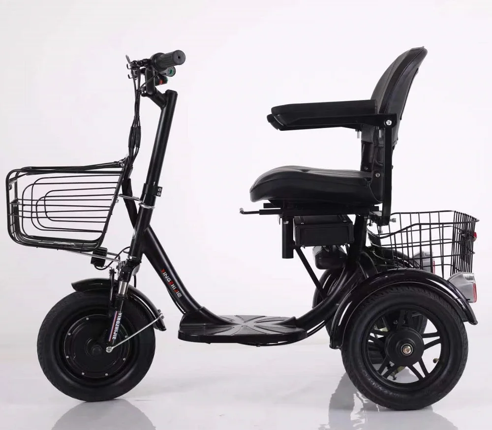 China Wholesale 3 Wheel Elderly Folding Mobility Electric Scooters with Seat Electric City Bike - Image 4