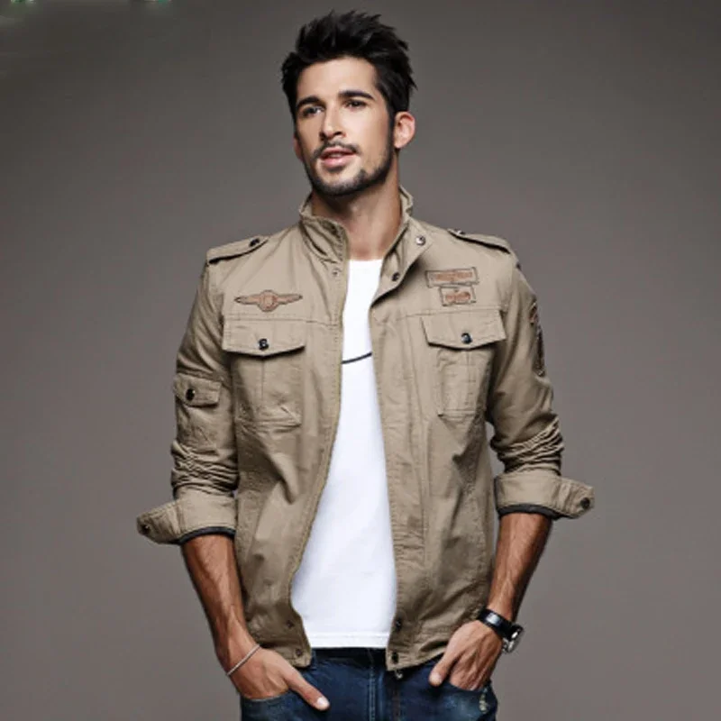 New 2026 Casual Army Military Jacket Men Plus Size M-6XL Jaqueta masculina Spring & Autumn Cargo Mens Jackets Coat - Image 6