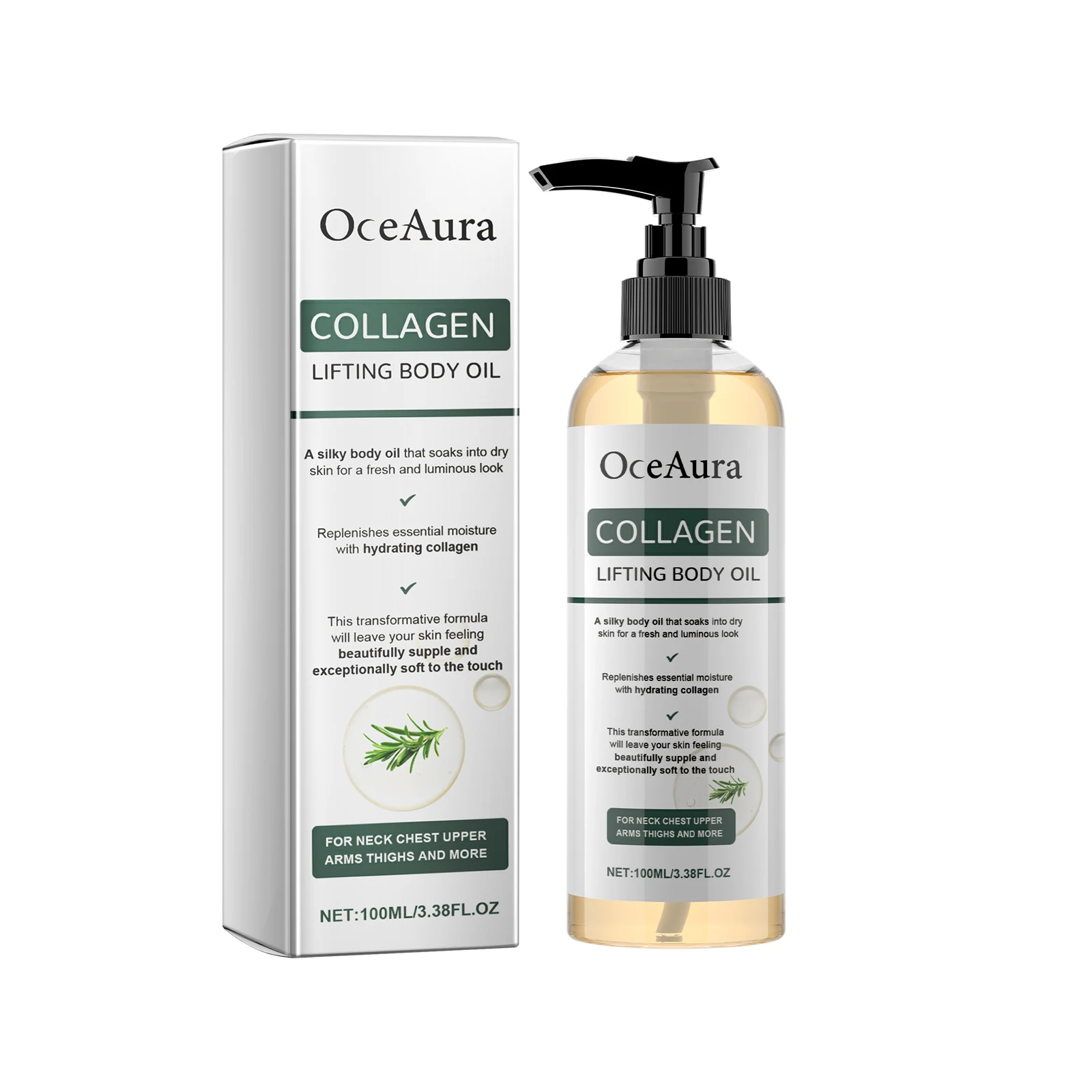 OceAura Collagen Body Oil Moisturizing and Moisturizing Whole Body Massage Essential Oil for Dry Skin Moisturizer Hydrating - Image 3