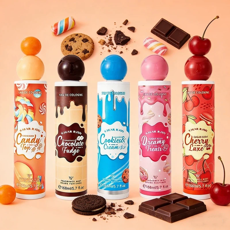 Sweet Dessert Body Perfume Long-lasting Fruity Gourmand Fragrance Portable 168ml Women's Perfume Daily Freshness Fragrance Mist