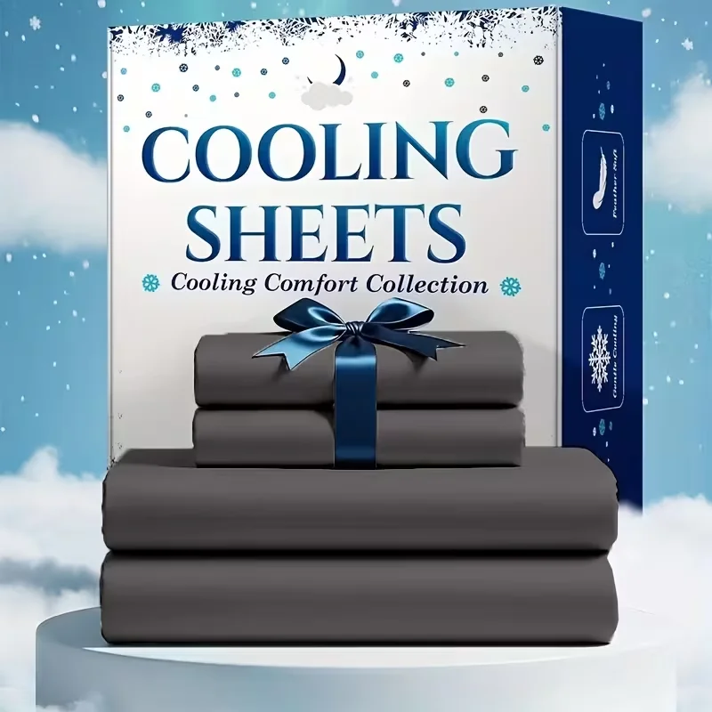 4pcs/6pcs Bamboo Cooling Queen Size Sheet Set - Children Bedding, Breathable And Comfortable - Fit for Hot Sleepers