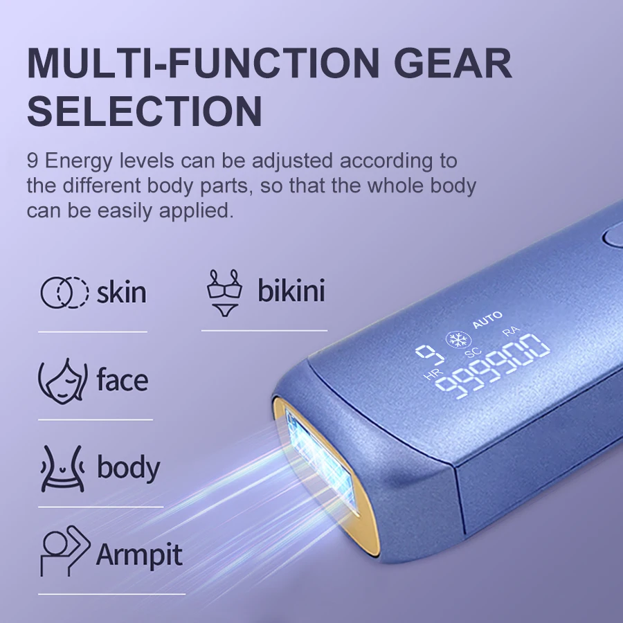 3in1 Portable IPL Hair Removal Device Cooling HR/RA/ SC Whole Body Treatment Dual Flash Modes for Women Men Permanent Bikini Trimmer Home Used Epilator - Image 6