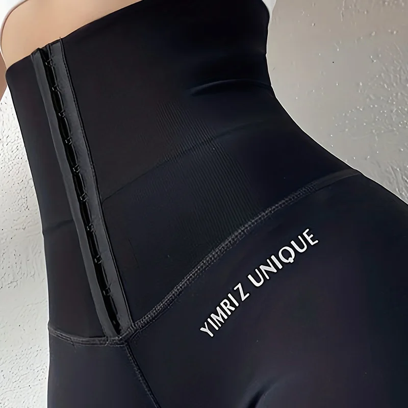 Women's Button-Down Yoga Pants High Waist Abdomen Control Hip Lifting Peach Butt Tight Shaping Shark Skin Sports Running Legging - Image 6