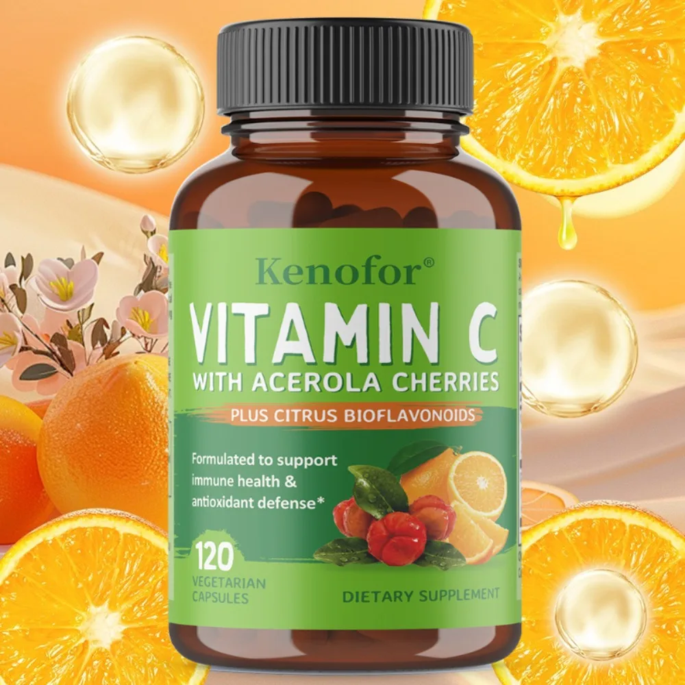 Vitamin C Supplement - Promotes Collagen Production, Antioxidant, Immune Support, Improved Mood, Non-GMO, for Men and Women