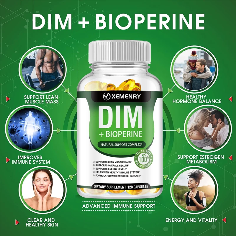 DIM Supplement - Contains Piperine To Promote Lean Muscle Mass and Support Digestive Health - Image 3