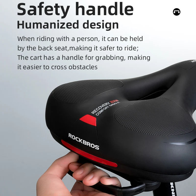 ROCKBROS Bicycle Saddle Cycling Race Seat Saddle Rainproof Shock Absorption Soft Sponge Saddle Seat MTB Road Bike Accessories - Image 2