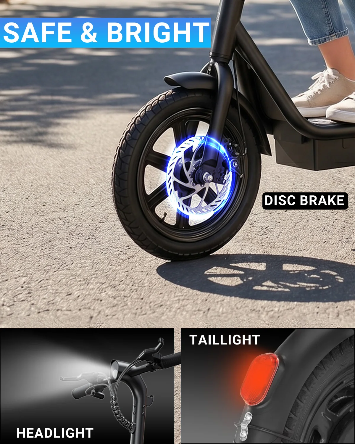 DYU C4 14 inch Folding Electric Scooter Mini E-Bike 500W Peak 20MPH 280Wh Battery Compact City Commuter E-Scooter Style UL2849 - Image 4