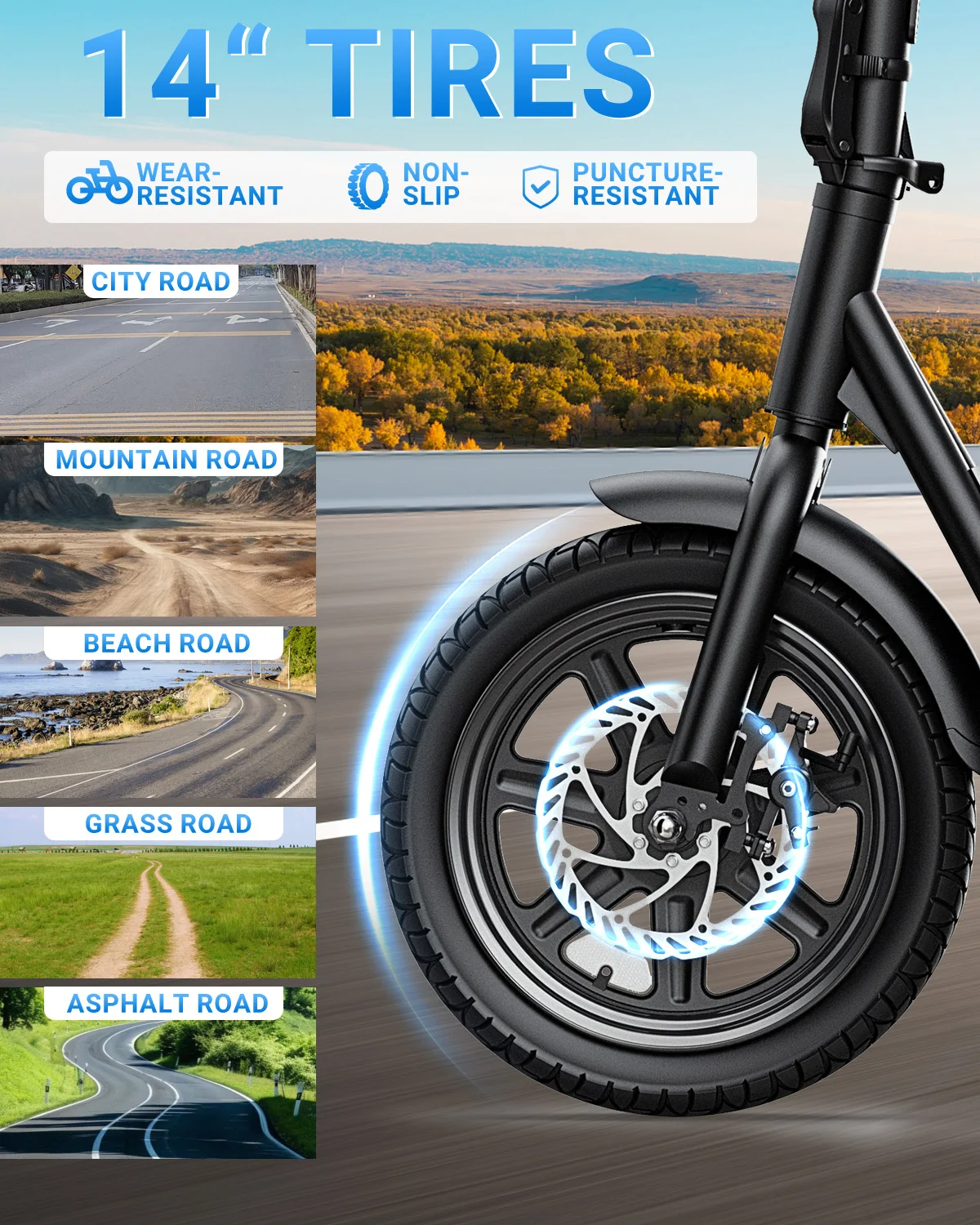 DYU C4 14 inch Folding Electric Scooter Mini E-Bike 500W Peak 20MPH 280Wh Battery Compact City Commuter E-Scooter Style UL2849 - Image 7