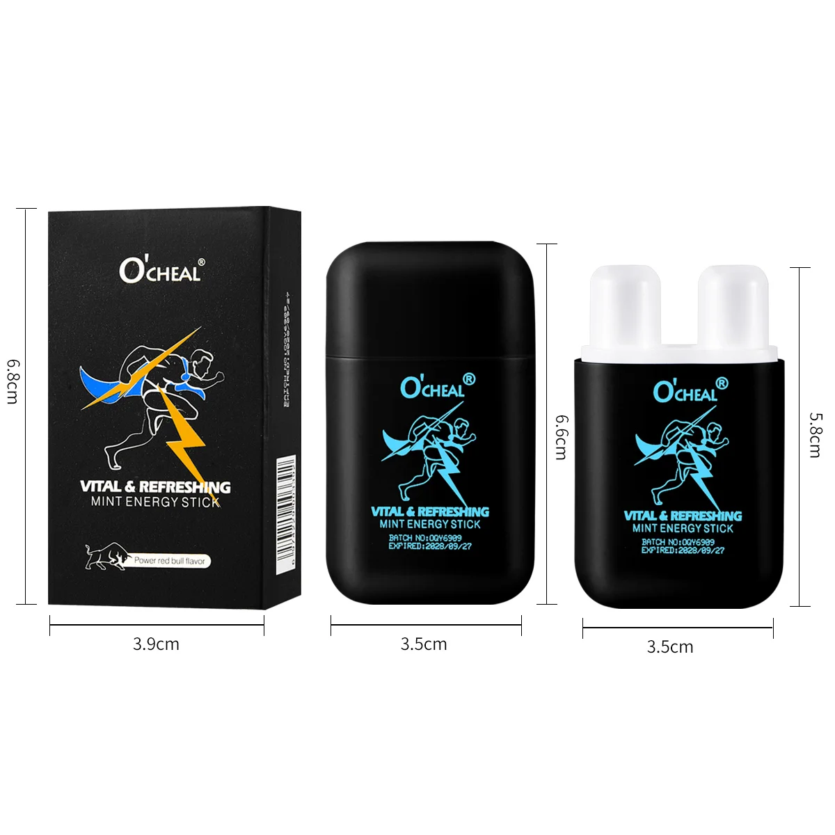 O'CHEAL Dual Hole Energizing Energy Bar Stick Aromatherapy Inhaler Energy Vapors Stick Aromatherapy Stick Stimulating Scent - Image 6
