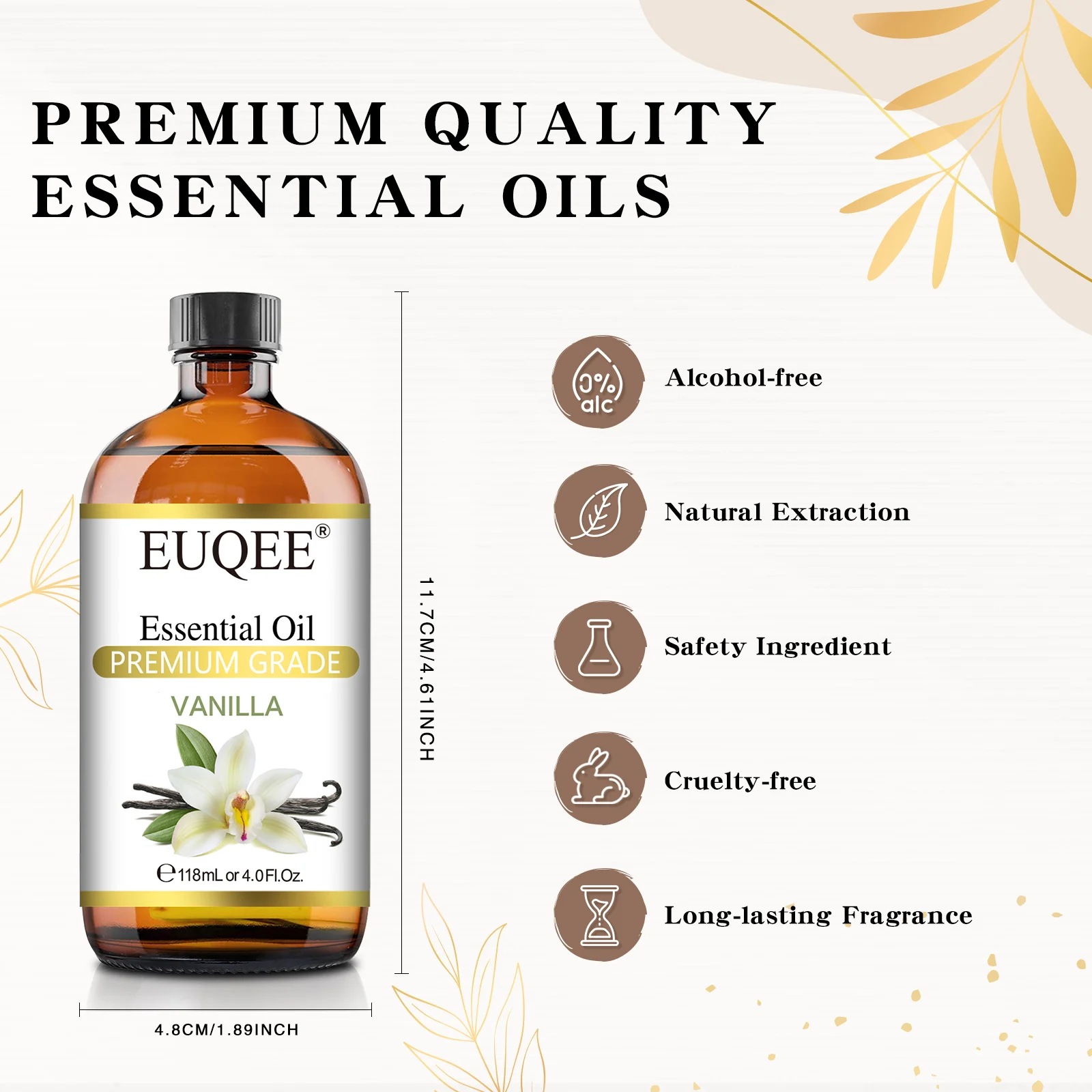 EUQEE 4 Fl Oz Essential Oils for Aromatherapy Humidifiers Aromatic Diffuser Making Scents Candle Handmade Soap Home Fragrance - Image 3