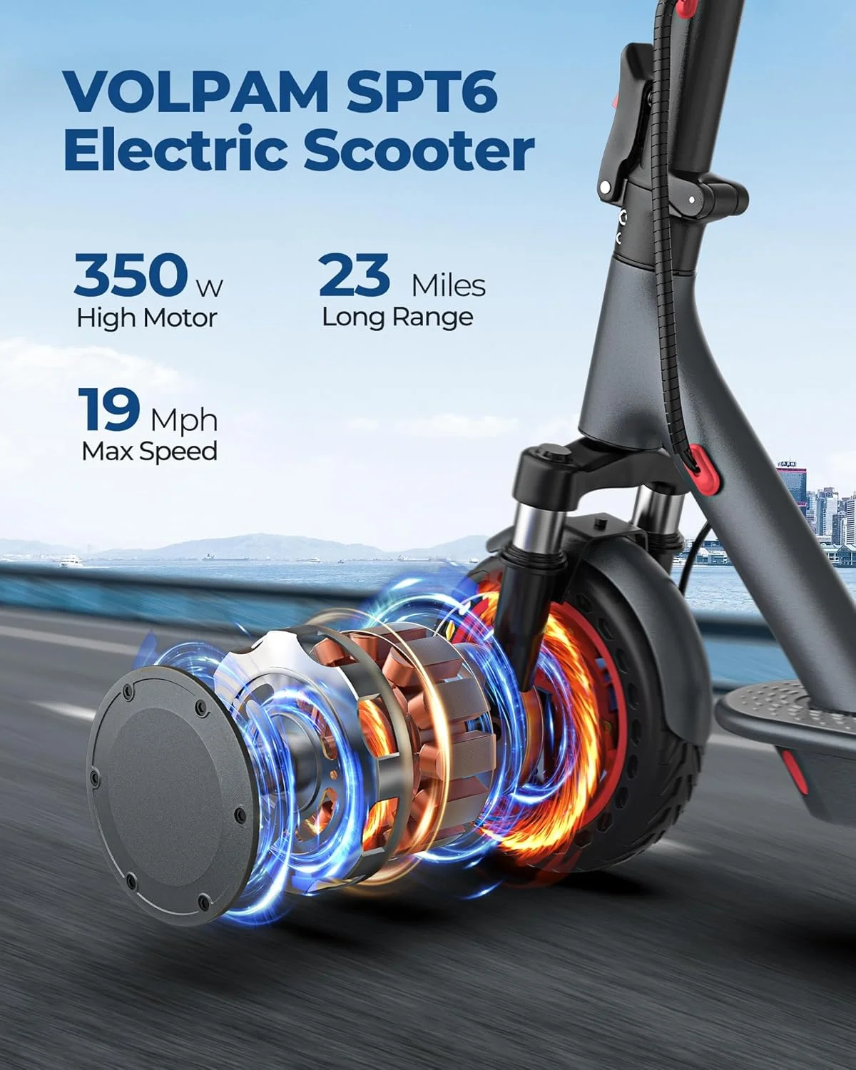 AOVOPRO AP07 Electric Scooter 10.5Ah 19mph APP Smart Control Scooter 8.5inch 23miles Max Range Double shock absorption for Adult - Image 3