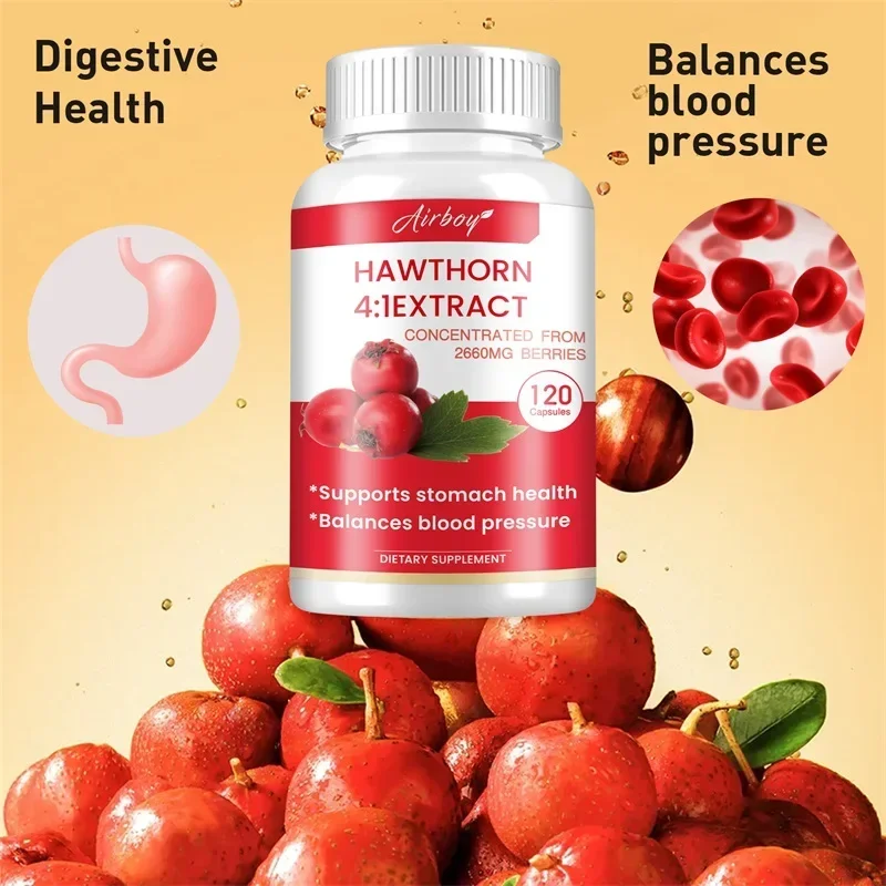Hawthorn Berry Extract Capsule - Supports Digestive Health, Promotes Energy Production, Blood Circulation, and Boosts Immunity - Image 3