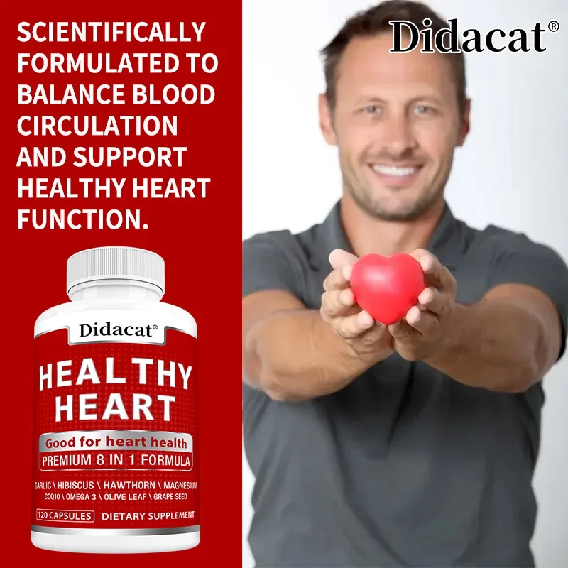 Healthy Heart - with COQ 10 Garlic, Magnesium, Hawthorn - Antioxidant, Cardiovascular and Heart Health Supplement - Image 5