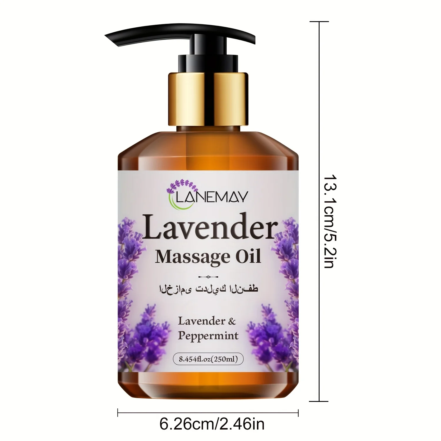 Lavender & Peppermint Massage Oil, Paraben-Free, Moisturizing & Softening Body Care for All Skin Types, Soothing Skin Tone - Image 6