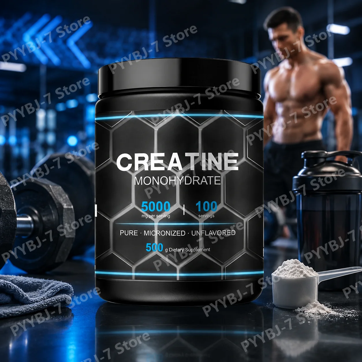 Creatine Monohydrate Powder 500g Unflavored Micronized Supplement for Workout Recovery Muscle Support Men Women