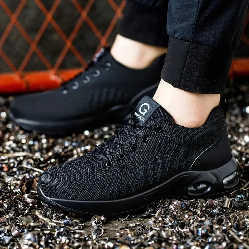 Lightweight Comfortable Steel Toe Sneakers for Women Men Full Sizes Impact Resistant Work Shoes All Seasons Industrial Safety Shoes Wear Resistant Durable Construction Footwear Perfect for Long Work Days Great Labor Day Gift - Image 8