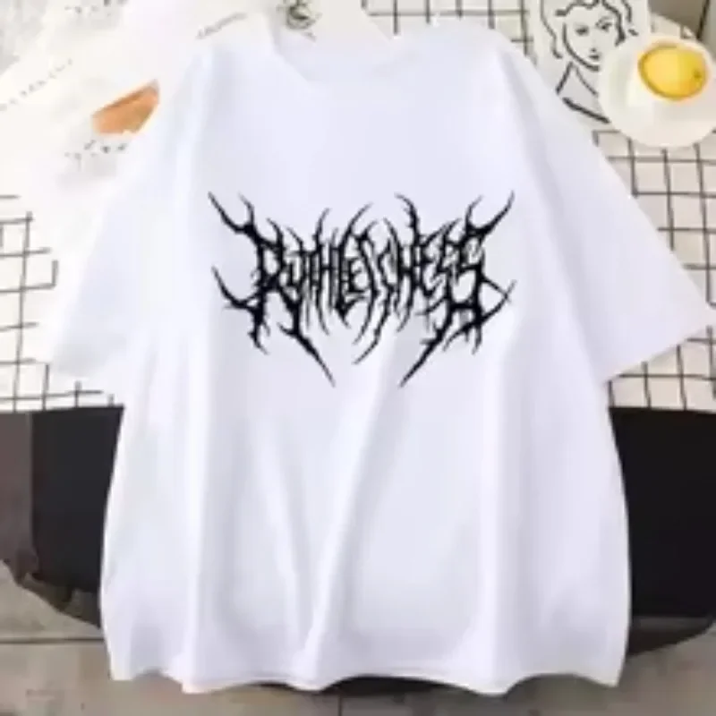 Fashion Clothes Gothic Vintage Print Crew Neck Casual Women T Shirt Female Shirt Short Sleeve Lady Fashion Streetwear Top Tees - Image 2