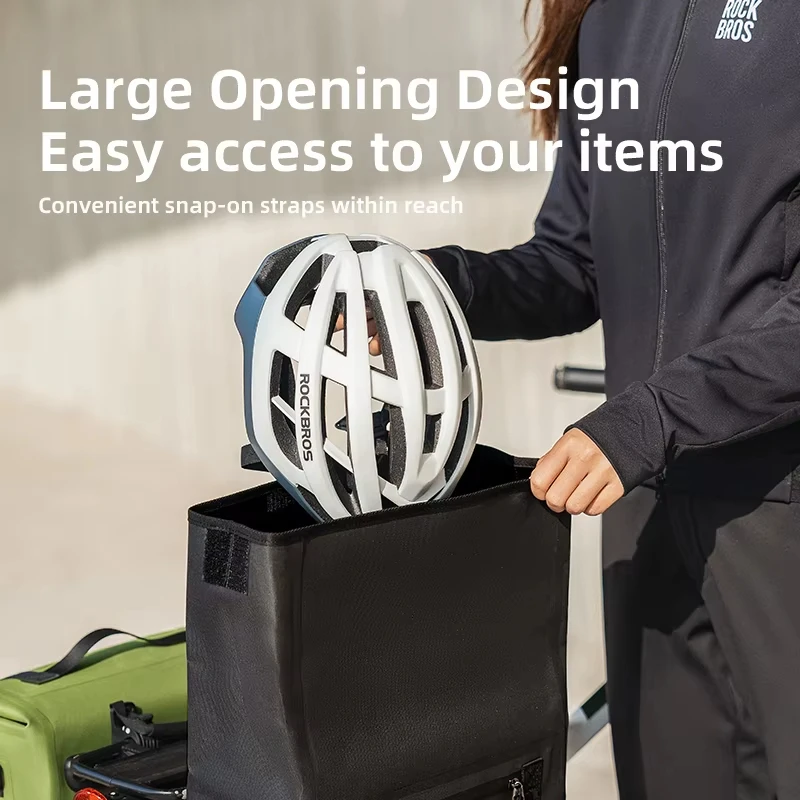 ROCKBROS Bicycle Bag 15L Multifunctional Saddle Bag Waterproof MTB Bike Rack Bag Travel 3D Support Big Capacity Bicycle Rear Bag - Image 6