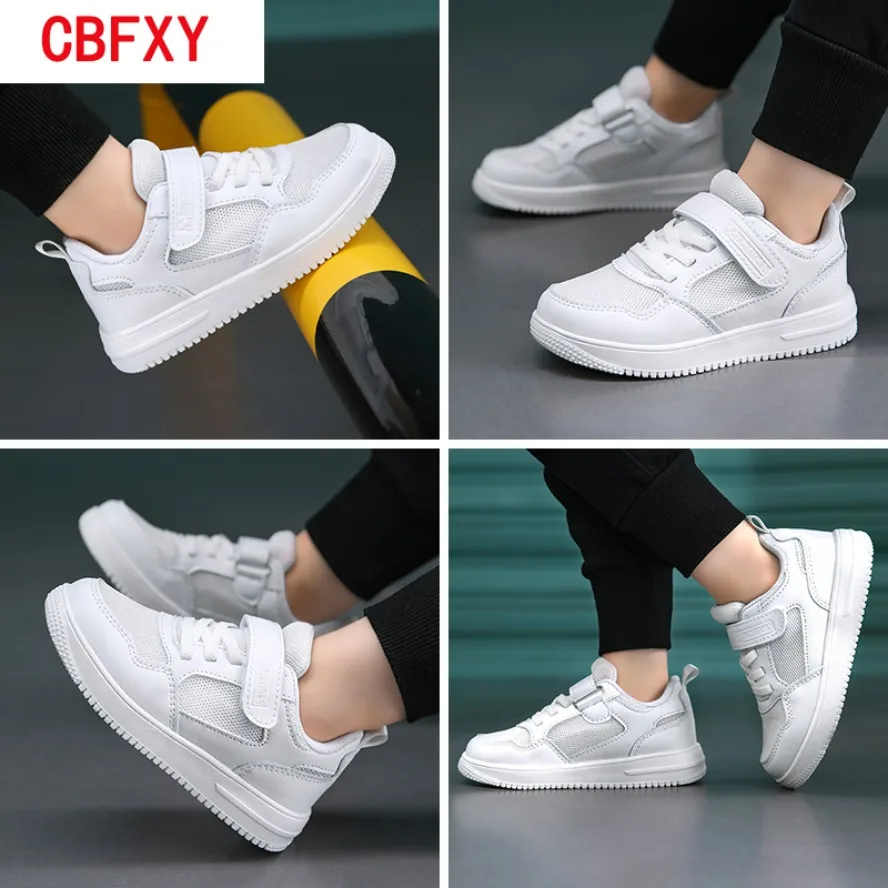 2026Children Sneaker Boys Casual Shoes Black Leather Flat Student Walking Shoes Non-slip Girl Lightweight Sports Tennis Footwear - Image 5