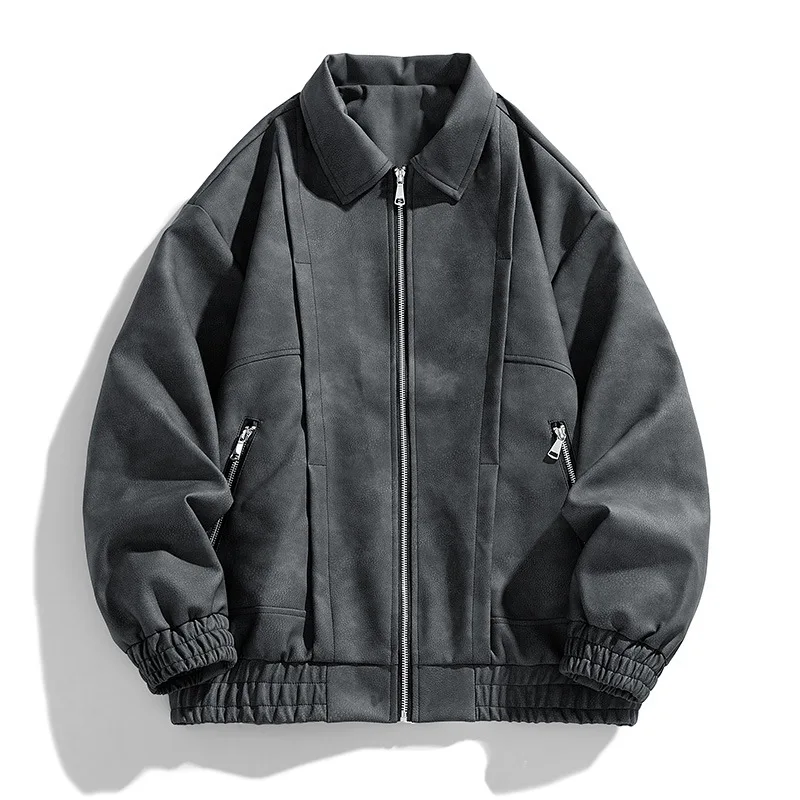 Plus Size 155KG Autumn Spring Men Jackets Loose Vintage Oversized Coats - Image 4