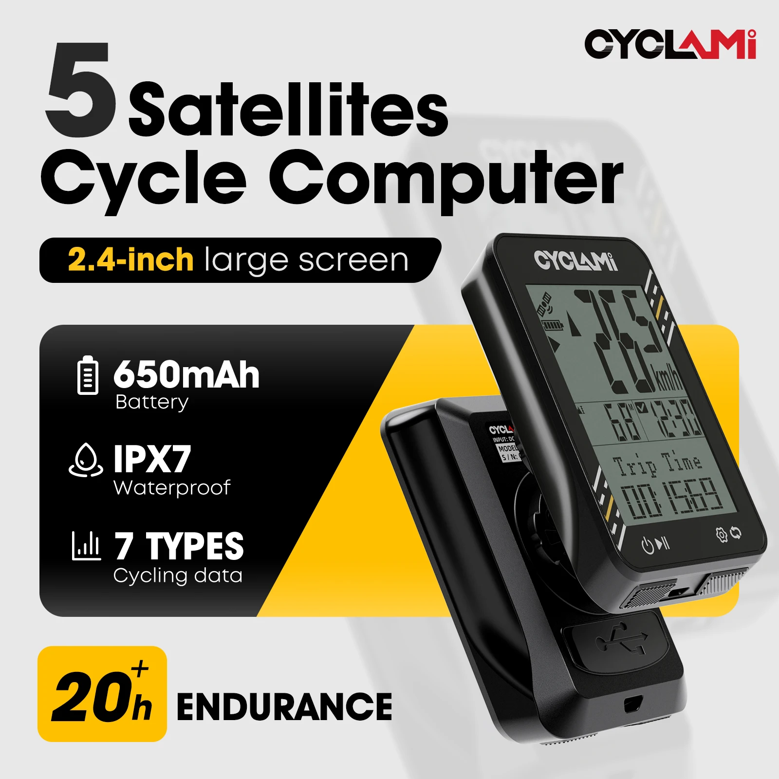 CYCLAMI Bicycle GPS Computer Multi-Language 2.4 inch IPX7 Odometer Female Riders Speed Meter Cyclists - Image 2