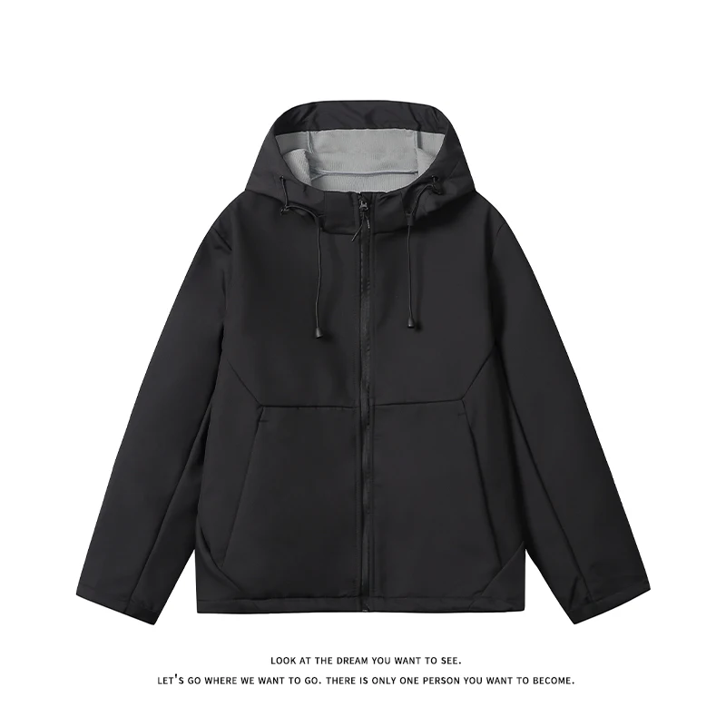 New Autumn Men Jackets Streetwear Loose Windbreaker Hip Hop Coats Jaqueta Masculina Mens Clothing Outwear Black Plus Size M-5XL