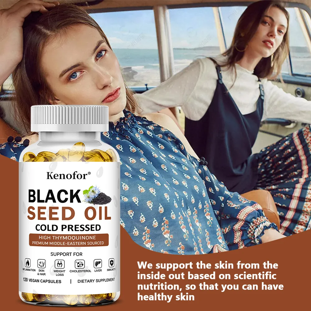 Black Seed Oil - Supports Immune, Joint, Digestive, Hair, Skin Health and Overall Health - Non-GMO, Gluten Free Supplement - Image 5