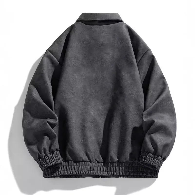 Plus Size 155KG Autumn Spring Men Jackets Loose Vintage Oversized Coats - Image 6