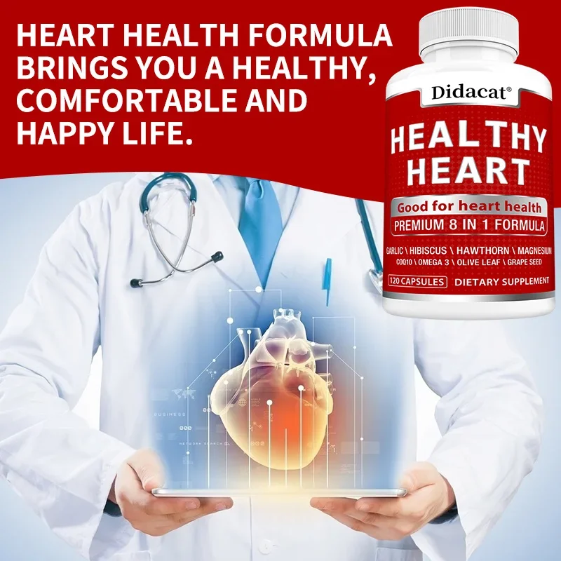 Healthy Heart - with COQ 10 Garlic, Magnesium, Hawthorn - Antioxidant, Cardiovascular and Heart Health Supplement - Image 4