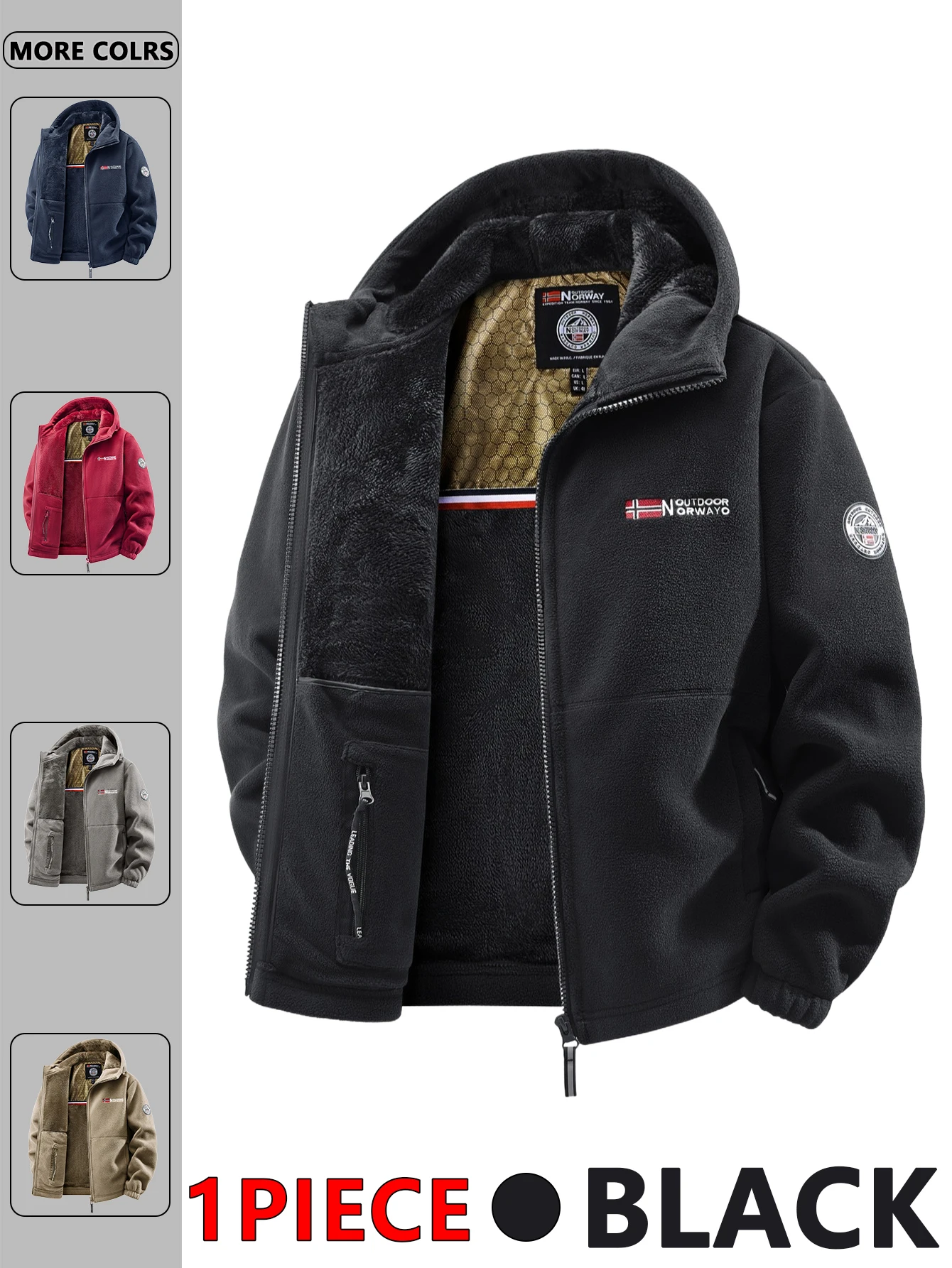 Men's Autumn and Winter Outdoor Hooded Jacket, Suitable for Daily Wear at Home, for Travel, Parties, Commuting, Outdoor Fashion Versatile, Enhances Temperament, Streetwear, Travel Wear. - Image 2