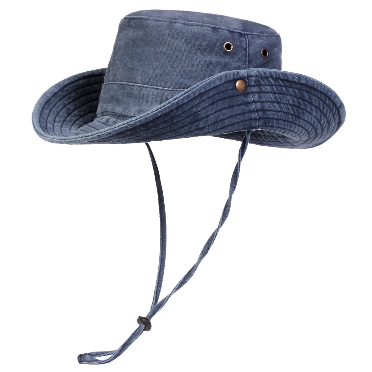 Men Big Eaved Washed Bucket Hats Fishermen Caps Outdoor Casual Cap Men Sunscreen Hat - Image 5