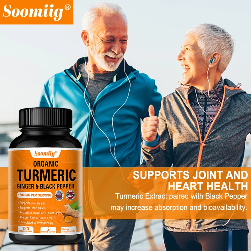 Turmeric Curcumin Capsules - with Black Pepper 95% Curcumin Complex - for Joint, Digestive & Immune Support Supplement - Image 6