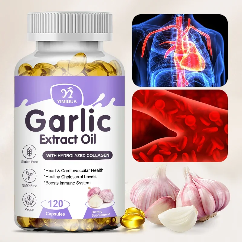 Buy 1 Get 1 Free! Pure Garlic Extract Oil Supplement, for Heart Health, Cholesterol & Blood Pressure, Immune System Booster - Image 4
