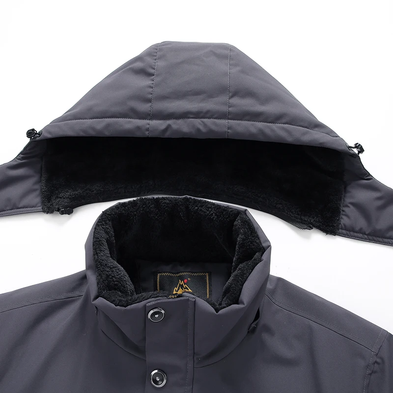 10xl 9xl Winter Men Parka Coats Fleece Waterproof Warm Plus Size 6XL 7XL 8XL Oversize Thicken Hooded Jackets Loose Windbreaker - Image 3