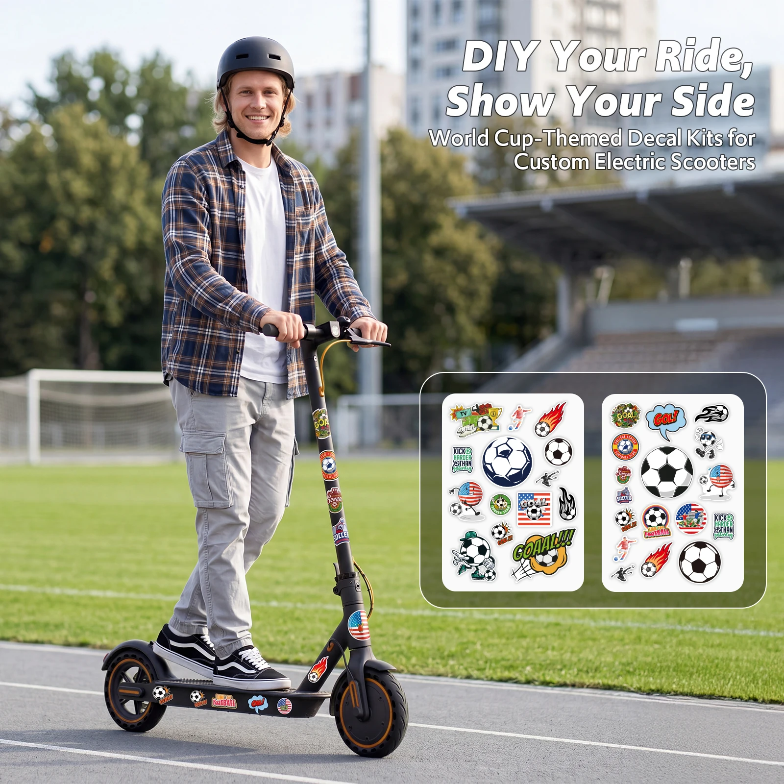 Electric Scooters for Adults,19 MPH 19 Miles Folding E-Scooter Built-in Side Lights, 550W Motor - Image 2