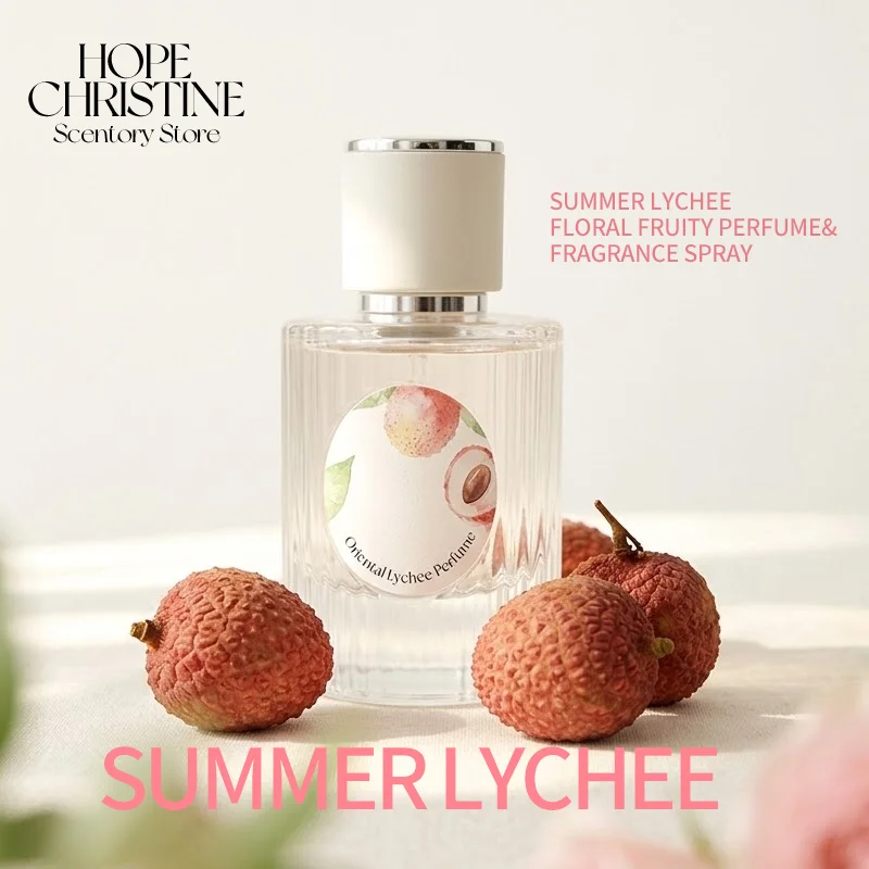HOPE CHRISTINE Lychee Rose Perfume Summer Fresh Fruit Floral Fragrance Long Lasting EDP Women Sweet Pink Flower Body Spray