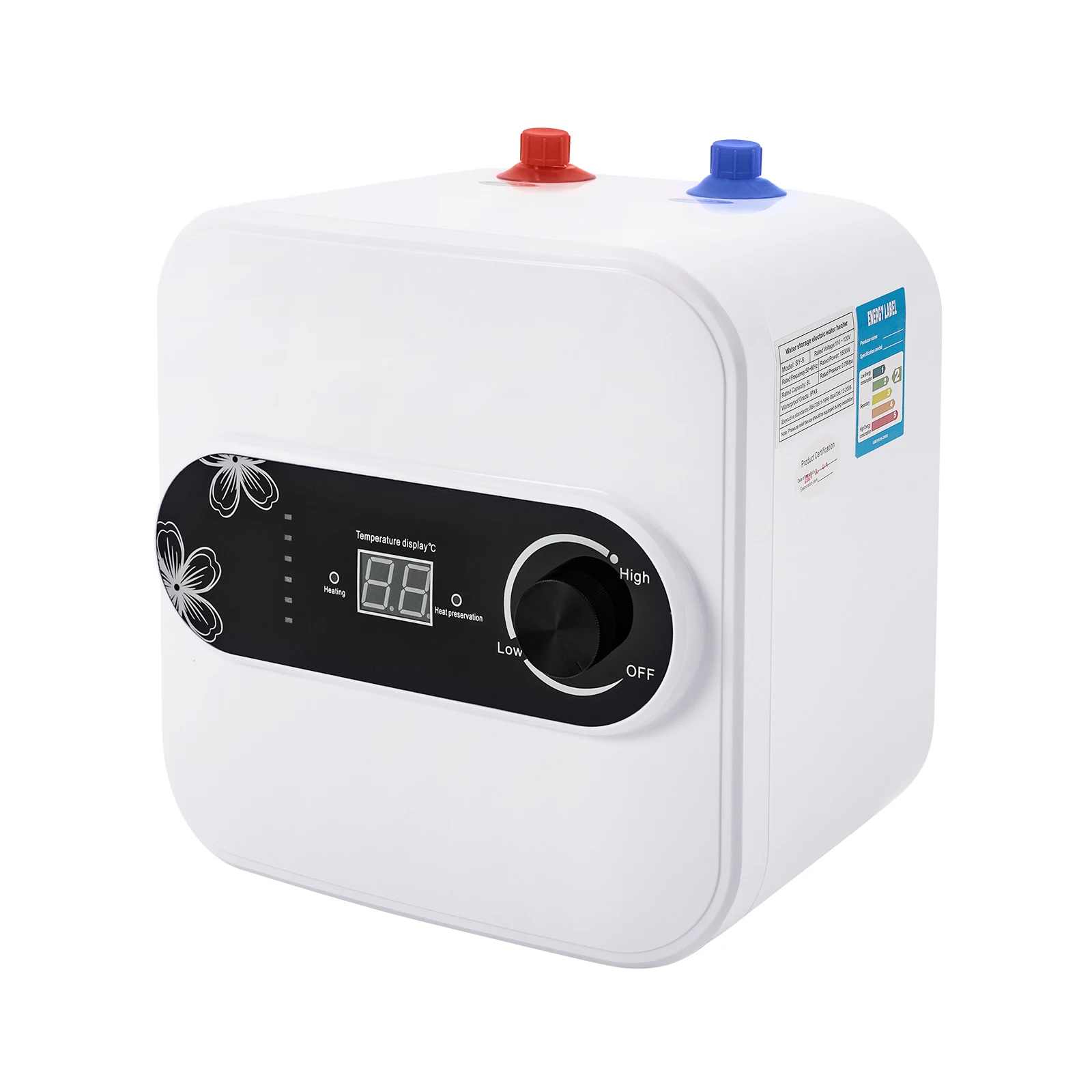 Electric Mini Tank Water Heater 1500W, 2.1 Gal Instant Hot Water Heater with LCD & Adjustable 86-149°F for Kitchen Bathroom