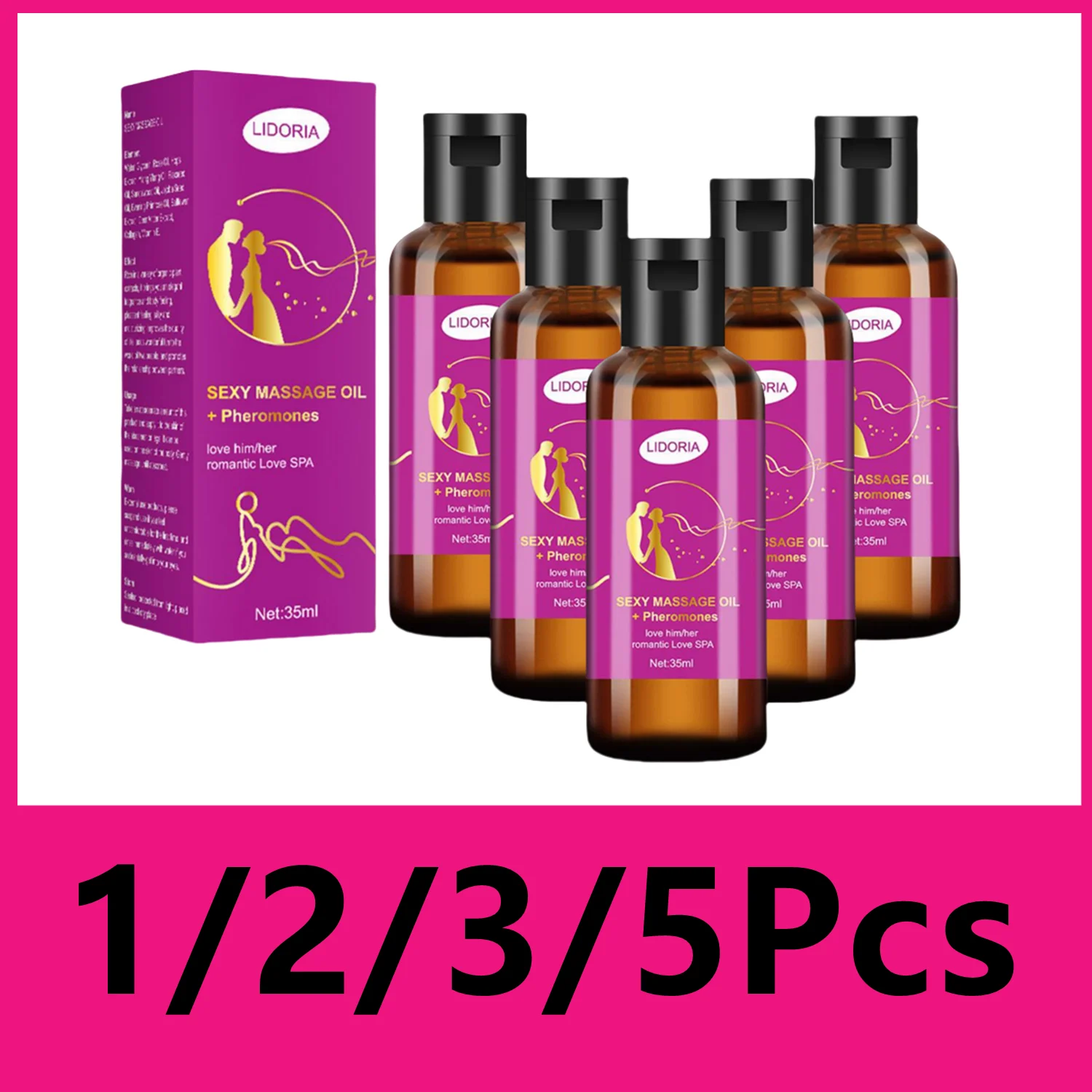 Pheromones Body Massage Oil Adult Natural Plant Rose Essence Romantic Couples for Men And Women Can Use Push Oil