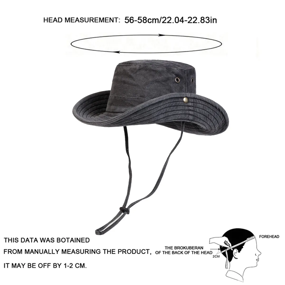 Men Big Eaved Washed Bucket Hats Fishermen Caps Outdoor Casual Cap Men Sunscreen Hat - Image 6