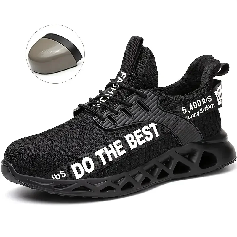 All Season Industrial Safety Shoes for Men Women Steel Toe Sneakers with Impact Resistant Steel Toe Cap Lightweight Comfortable Design for Construction Work Wear Resistant Durable for Daily Labor Full Sizes Perfect Labor Day Gift for Workers