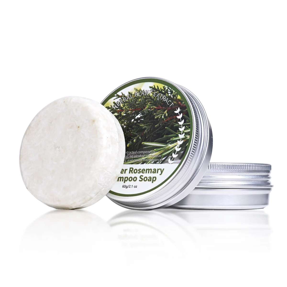 Natural Plant Extract Juniper Rosemary Essence Solid Hair Care Soap Bar Moisturizing Oil Control Shampoo 60g - Image 5