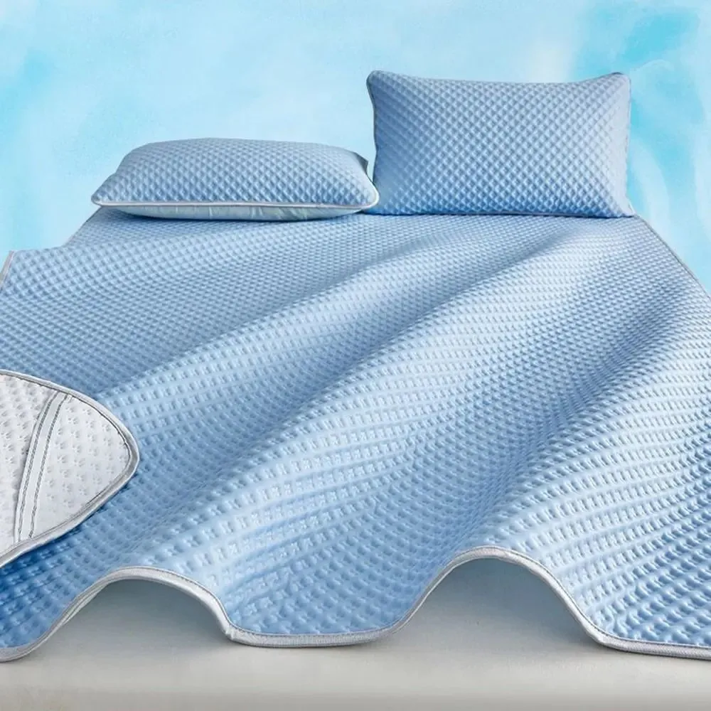 Breathable Cooling Mattress Comfortable Washable Ice Silk Bed Mat Pad Soft Skin-friendly Summer Sleeping Mat Household - Image 2