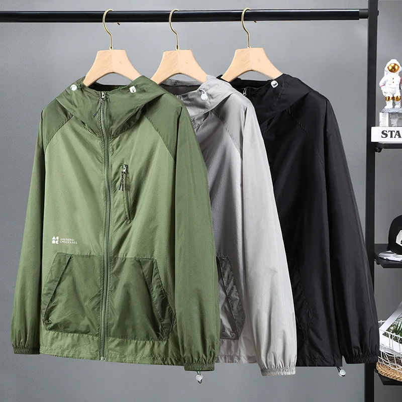 10XL 11XL Plus Size Men Summer Jackets Thin Ice Silk Sun Protection Ultra-Light Hooded Jacket Big Size 9XL Windbreaker Jacket - Image 4